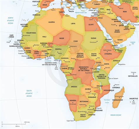 Show Me A Map Of The Continent Of Africa