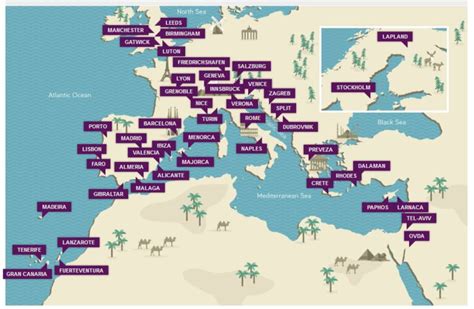 Where We Fly To Monarch Airlines Virtual