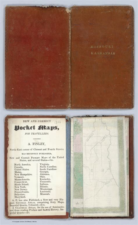 Covers To Map Of The State Of Missouri And Territory Of Arkansas