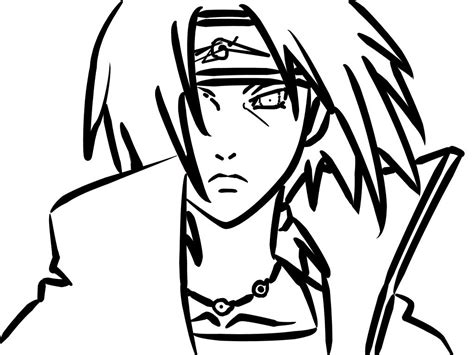 Itachi Lineart By Pokemonnote On Deviantart