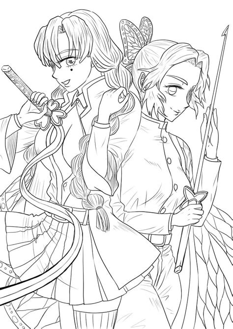 Lovely Mitsuri Kanroji Coloring Page Anime Coloring Pages Porn Sex