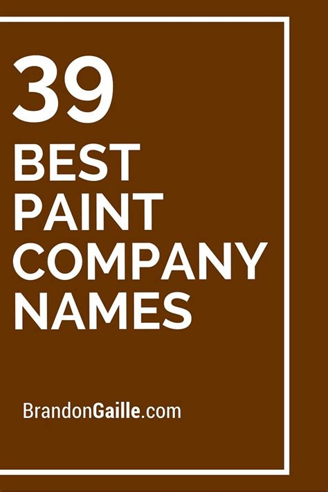 41 Best Paint Company Names To Inspire Ideas Paint Companies