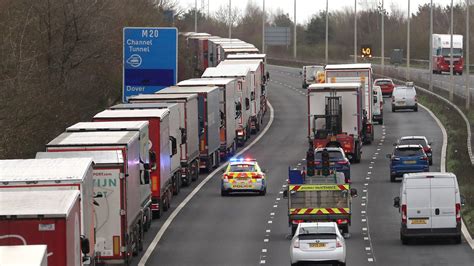 Lorries Queue For Miles Along M20 In Kent As Brexit Trade Deal Deadline Draws Near Lbc