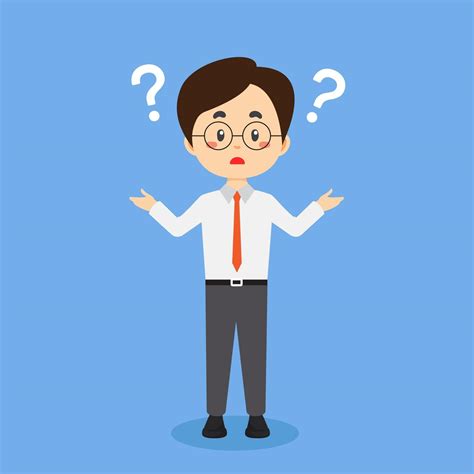 Businessman Confused With Question Mark 2380363 Vector Art At Vecteezy