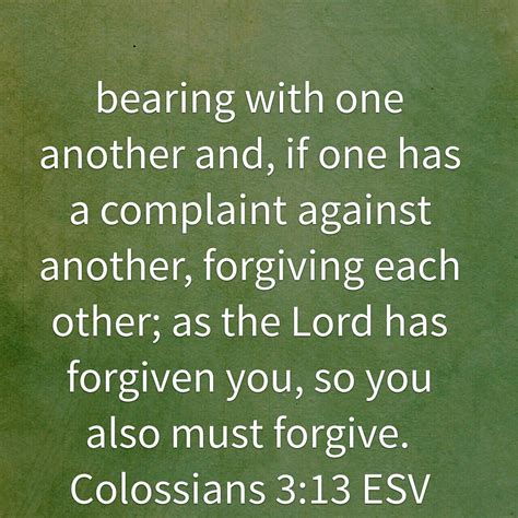 Forgiving Each Other As The Lord Has Forgiven You So You Also Must
