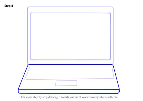 Step By Step How To Draw A Laptop