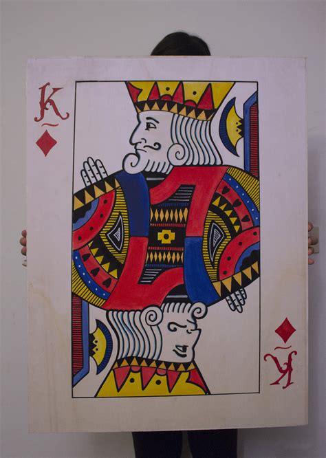 Hand Painted Giant Playing Card On Behance