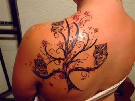 Tree Owls Tattoo Would Be Awesome To Have Four Little Owls One