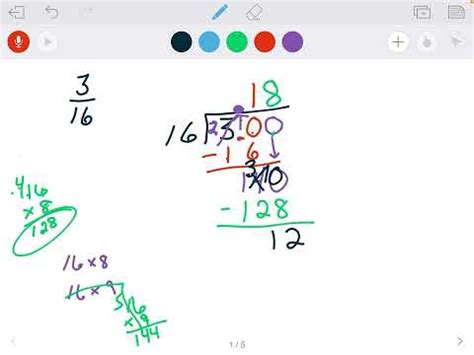 Mrs Gideon Shows How To Convert A Fraction Into A Decimal Using Long