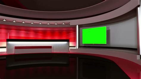Virtual Set 12 Right Anchor Newsroom Studio Background Shot This Is