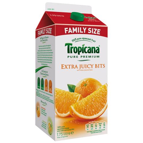 Ocado Tropicana Orange Extra Juicy Bits 175lproduct Information