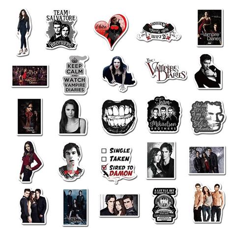 Набор стикеров Дневники вампира Vampire Diaries Vampire Travel Stickers