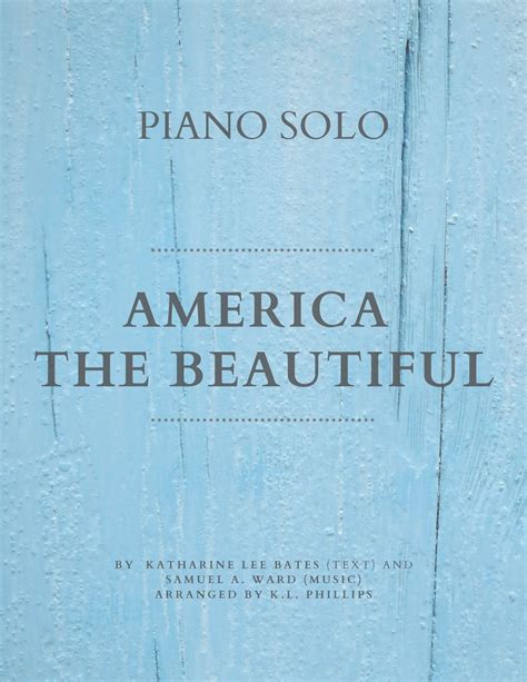 America The Beautiful Piano Solo Sheet Music Marketplace