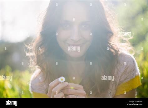 Beautiful Woman Smiling Stock Photo Alamy