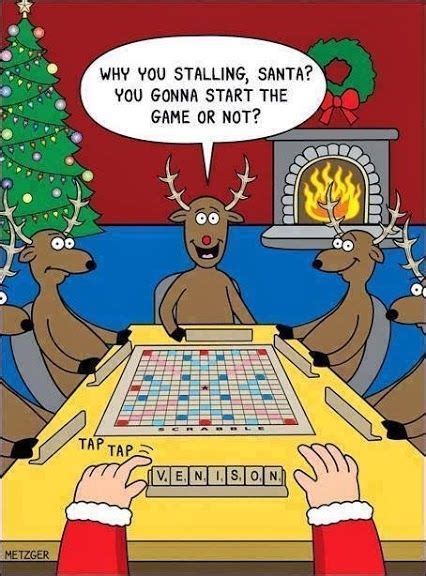 Santa Playing Reindeer Games With Images Christmas Humor Christmas