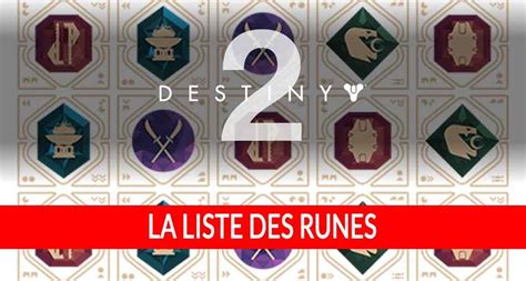 Guide Destiny 2 La Liste Des Runes De Couleur Pour La Coupe De L
