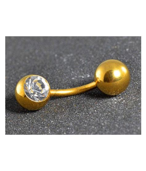 316l Surgical Steel Screw Round Ip Gold Color Belly Button Ring Body Jewelry Piercing Navel Ring