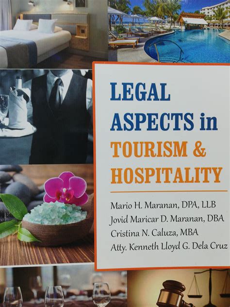 Legal Aspects In Tourism And Hospitality Mindshapers Publishing