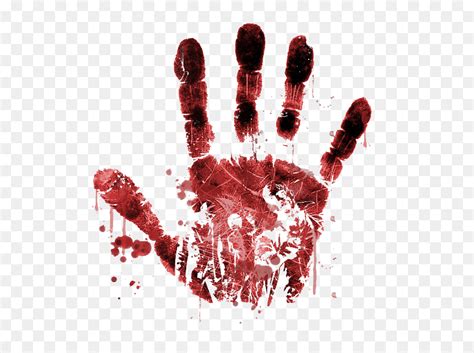 Bloody Handprint Transparent Background Hd Png Download Vhv