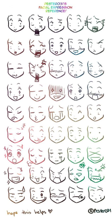 Anime Face Drawing Drawing Face Expressions Anime Expressions