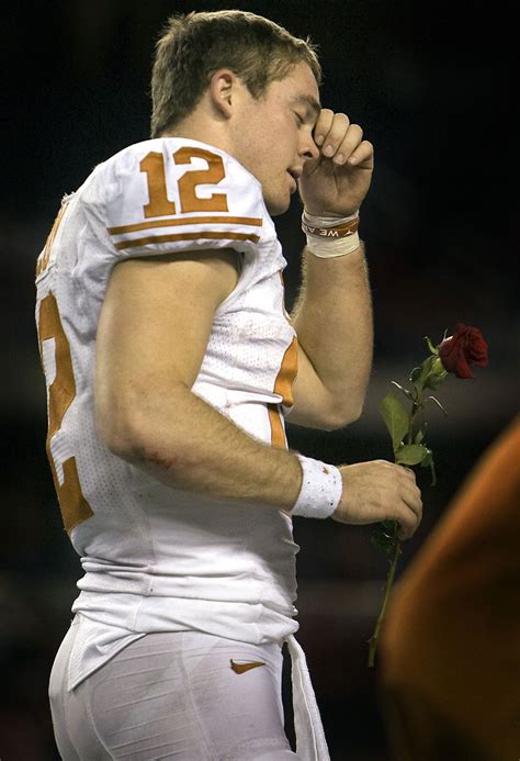 Colt mccoy has been around long enough to know that it wasn't his job to play the hero. Brief Lines: Colt McCoy