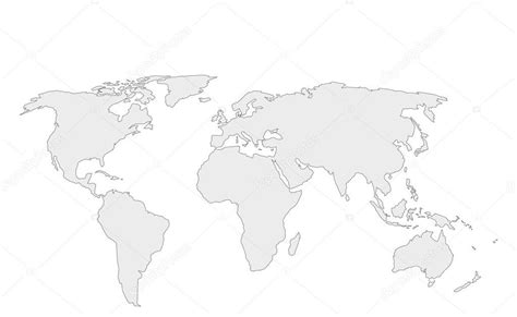 Kontinente Umrisse Zum Ausdrucken Weltkarte Blanko Von Les