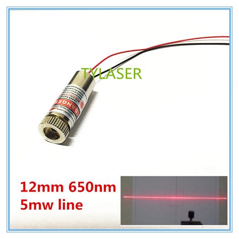 12mm 650nm 5mw 10mw Red Line Laser Module Focusable Industrial Class
