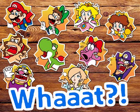 Mario Party Superstars Whaaat What Set Of 10 Stickers Etsy Australia