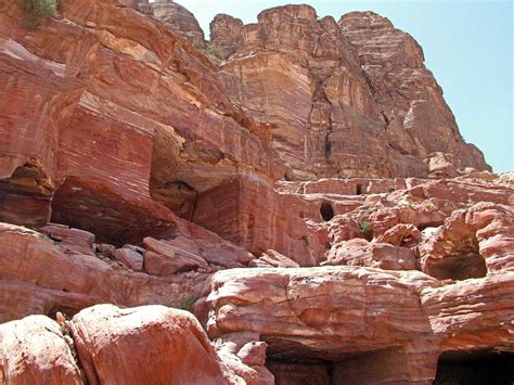 Pink Caves Along Trail To The Monastery In Petra Jordan Photograph By