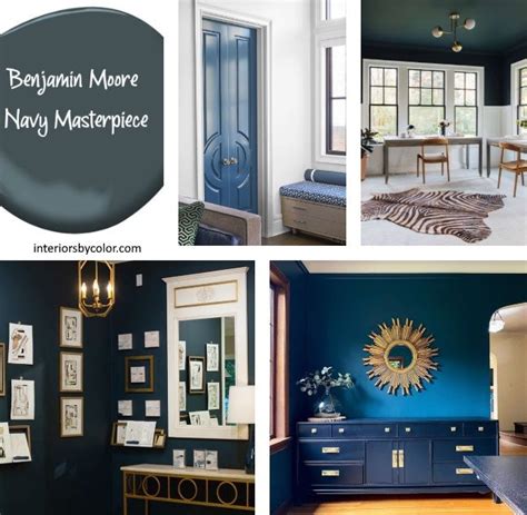 Benjamin Moore Navy Masterpiece Paint Color Interiors By Color Blue