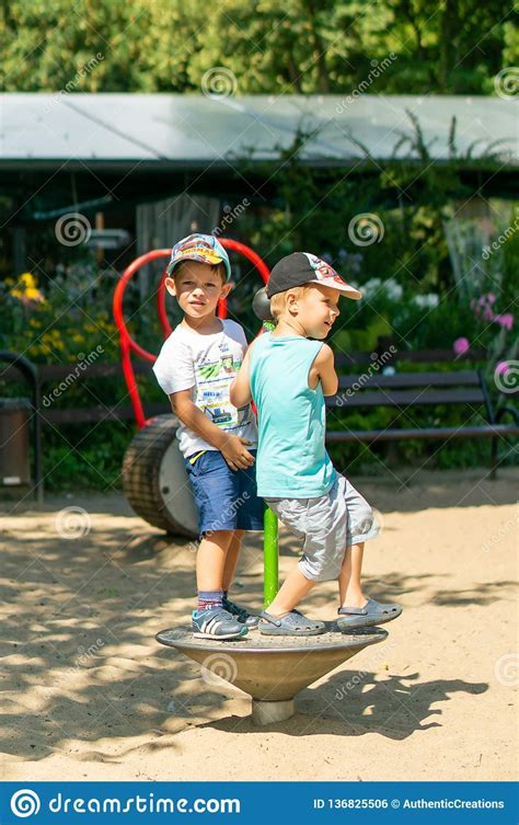 Boys At Playground Editorial Photo Image Of Play Outdoors 136825506