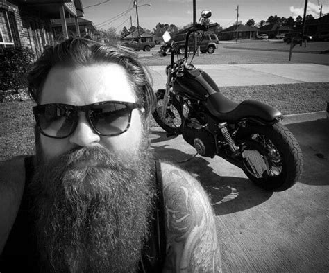 Beards Tattoos And Motorcycles Motorcycle Bike Beard Tattoo