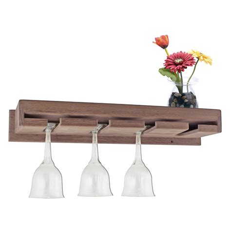The smitco wine glass holder features raw, natural wood and is available in two different sizes. Cool Wall Mounted Wine Glass Holder - HomesFeed