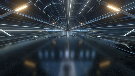 Light Shuttle Racing Science Fiction Tunnel 3d Model Cgtrader