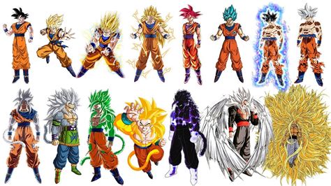 Imagenes De Goku Fases 1000 Todas Las Fases De Goku Del 1 Al 100 1