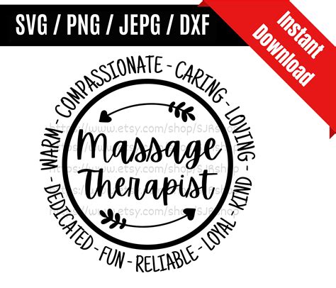 Massage Therapist Svg Massage Therapy Svg Mt Svg Etsy