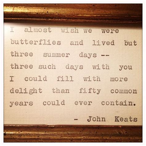 John Keats Quotes Butterflies Shortquotes Cc
