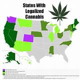 Pictures of States With Legal Marijuana Use