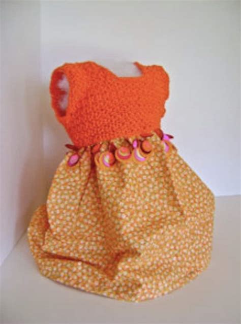 Crochet And Fabric Dress Pattern For Girly Twirly Dress Etsy