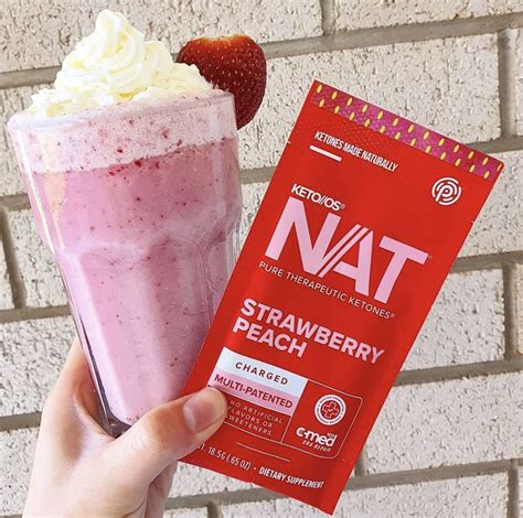 Keto Approved Strawberry Peach Milkshake In 2020 Pruvit Keto Ketone