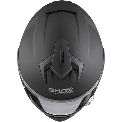 Shox Ammo Solid Matt Black Motorcycle Helmet Pinlock And Visor Full