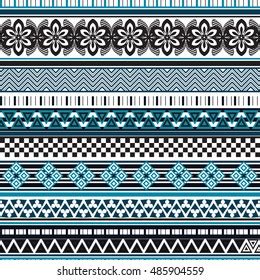 Tribal Seamless Pattern Abstract Background Ethnic Stock Vector