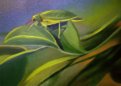 Card Of Fancy Bug Painting By Nancy Griswold Fine Art America