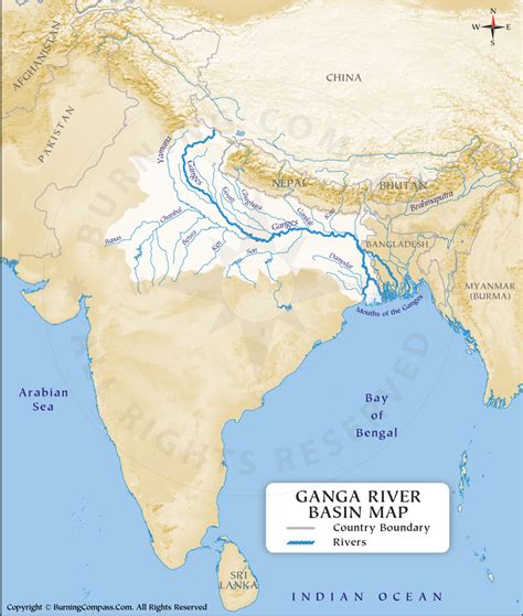 Map Of Bangladesh Showing The Great Rivers Of Ganges Brahmaputra And