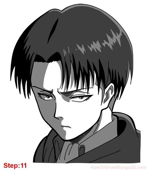 How To Draw Levi Ackerman From Attack On Titan Step 11 Shin Zō O