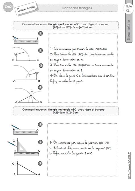 Soit $abc$ un triangle rectangle en $a$ tel que $bc = 22,5$ cm et $ac = \dfrac{3}{4} ab$. cm2: Leçon lCONSTRUIRE DES TRIANGLES tracer un triangle equilateral, isocele au compas