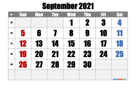 20 September 2021 Calendar Free Download Printable Calendar Templates ️