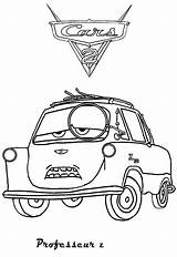 Cars Coloring Printable Professor Disney Professeur Movie Pixar Rod Funny Ecoloringpage Corvette Torque Hit Template Jeff sketch template