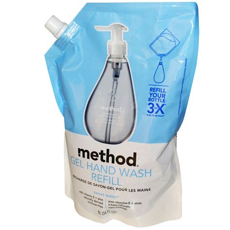 Method Gel Hand Wash Refill Sweet Water 34 Fl Oz 1 L Iherb
