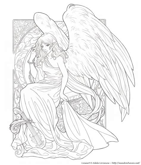 Pin By Amy Fox On Adult Coloring Pages Angel Coloring Pages Adult
